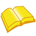 Golden open book.png